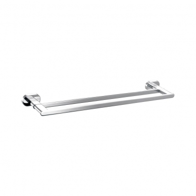 Neko Lux Double Towel Rail 600mm Chrome