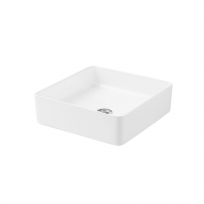 Cue Above Counter Basin 400x 400mm Ceramic White
