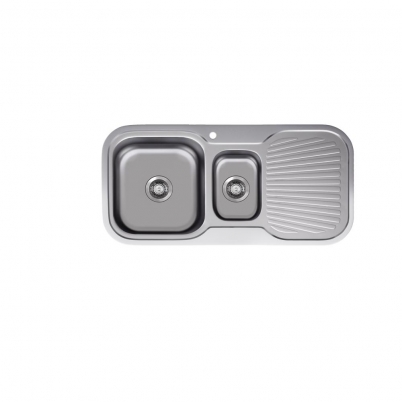 Neko London Sink 1010x500mm 1+1/2 Left Hand Bowl 1TH Satin SS