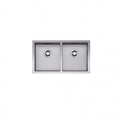 Neko Locus Undermount or Overmount Double Bowl Sink 765x460mm Satin SS