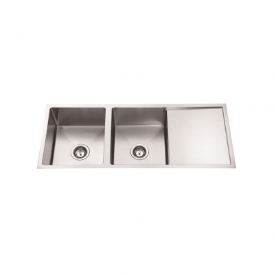 Neko Locus Undermount or Overmount Sink 1200x510mm 1+3/4 Bowl No Tap Landing Satin