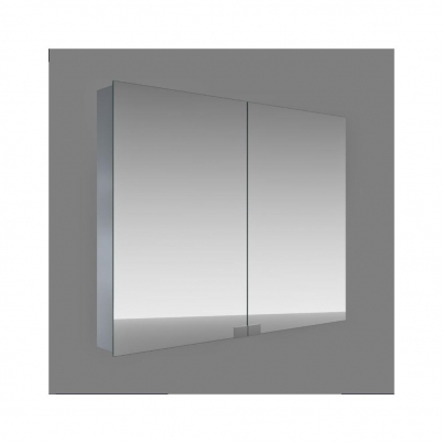 Neko Haven Double Mirror Door Shaving Cabinet 900 X 700mm Aluminium Cabinet Mirrored Back Wall