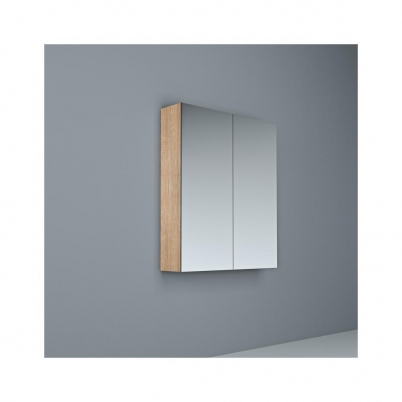 Crave Mirror Door Shaving Cabinet 600 x 700mm with Soft Close Hinges Elegant Oak