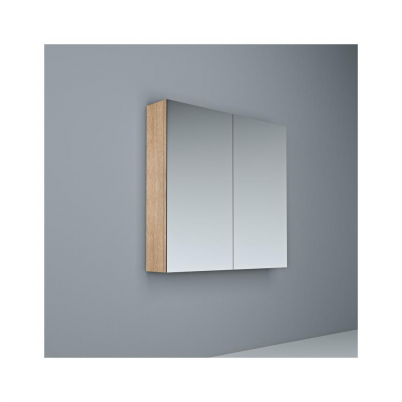 Crave Mirror Door Shaving Cabinet 750 x 700mm with Soft Close Hinges Elegant Oak