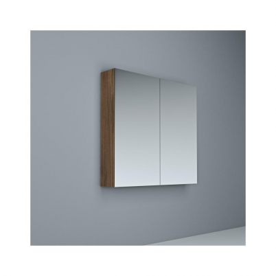 Crave Mirror Door Shaving Cabinet 750 x 700mm with Soft Close Hinges Dark Elm