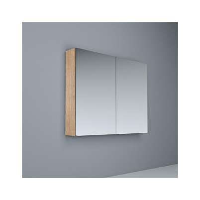 Crave Mirror Door Shaving Cabinet 900 x 700mm with Soft Close Hinges Elegant Oak