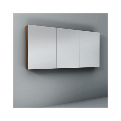 Crave Mirror Door Shaving Cabinet 1500 x 700mm with Soft Close Hinges Dark Elm