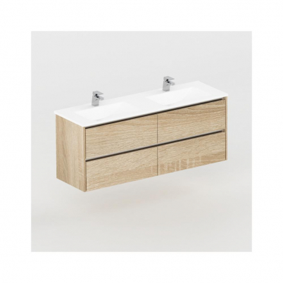 Inspire W/H Vanity 1500mm 2X2 Drawer Finger Pull Soft Close Elegant Oak Cabinet Only