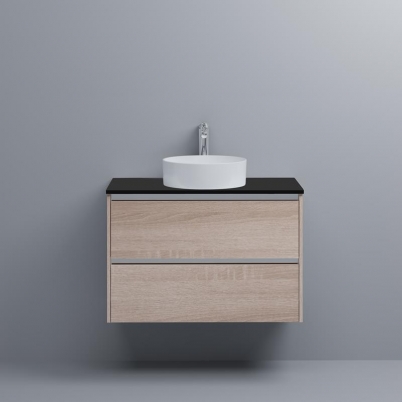 Polymarble Matte Black 900mm Top Only w/ Cut-out to Suit Trend-Cue-Bliss-Lux-Hue Basin