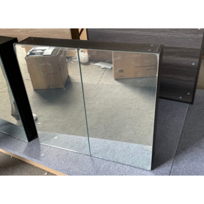 Wentworth Mirror Door Shaving Cabinet 750 x 700mm Dark Colour Scheme