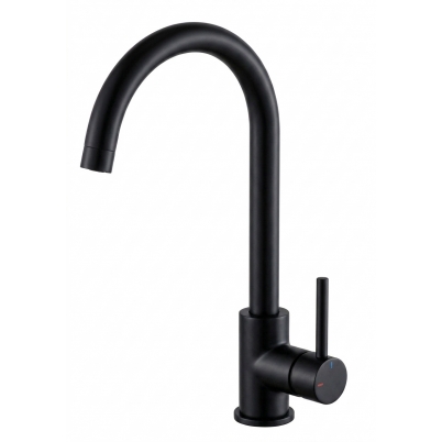 Hue Round Gooseneck Sink Mixer Matte Black