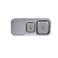 Neko Paris Sink 1120x500mm 1+3/4 Right Hand Bowl 1TH Satin SS