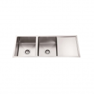Neko Locus Undermount or Overmount Sink 1200x510mm 1+3/4 Bowl No Tap Landing Satin