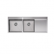 Neko Locus Sink 1200x510mm 1+3/4 Left Hand Bowl 1TH Satin SS