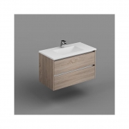 Inspire W/H Vanity 900mm Dbl Drawer Finger Pull Soft Close Elegant Oak Cabinet Only