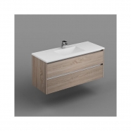 Inspire W/H Vanity 1200mm Dbl Drawer Finger Pull Soft Close Elegant Oak Cabinet Only