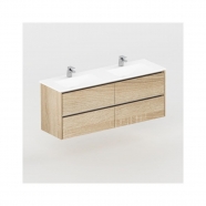 Inspire W/H Vanity 1500mm 2X2 Drawer Finger Pull Soft Close Elegant Oak Cabinet Only