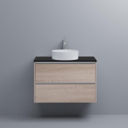 Polymarble Matte Black 900mm Top Only w/ Cut-out to Suit Trend-Cue-Bliss-Lux-Hue Basin