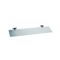 Neko Cue Glass Shelf Round Edges Chrome