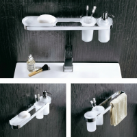 Neko Inspire Towel/Multifunction rail 450mm with Tumbler Soap Dish soap dispenser