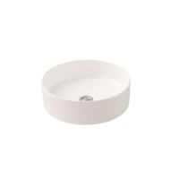 Hue 360 Ceramic Round Countertop Basin 360x120mm without overflow White