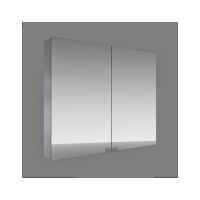 Neko Haven Double Mirror Door Shaving Cabinet 900 X 700mm Aluminium Cabinet Mirrored Back Wall