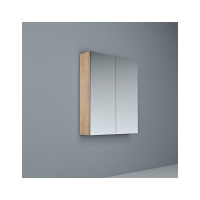 Crave Mirror Door Shaving Cabinet 600 x 700mm with Soft Close Hinges Elegant Oak