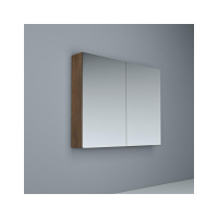 Crave Mirror Door Shaving Cabinet 900 x 700mm with Soft Close Hinges Dark Elm