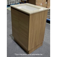 Pacific Suites 600 Vanity+Kick Light Scheme 2-Door Cabinet with Polymarble Top