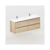 Inspire W/H Vanity 1500mm 2X2 Drawer Finger Pull Soft Close Elegant Oak Cabinet Only