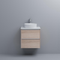 Polymarble Matte White 600mm Top Only w/ Cut-out to Suit Trend-Cue-Bliss-Lux-Hue Basin