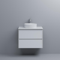 Polymarble Gloss White 750mm Top Only w/ Cut-out to Suit Trend-Cue-Bliss-Lux-Hue Basin
