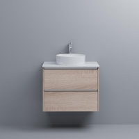 Polymarble Matte White 750mm Top Only w/ Cut-out to Suit Trend-Cue-Bliss-Lux-Hue Basin