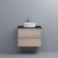 Polymarble Matte Black 750mm Top Only w/ Cut-out to Suit Trend-Cue-Bliss-Lux-Hue Basin