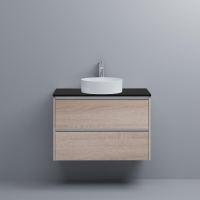 Polymarble Matte Black 900mm Top Only w/ Cut-out to Suit Trend-Cue-Bliss-Lux-Hue Basin