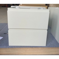 Zen 600mm Double Drawer Vanity Cabinet Light Grey with Polymarble Top